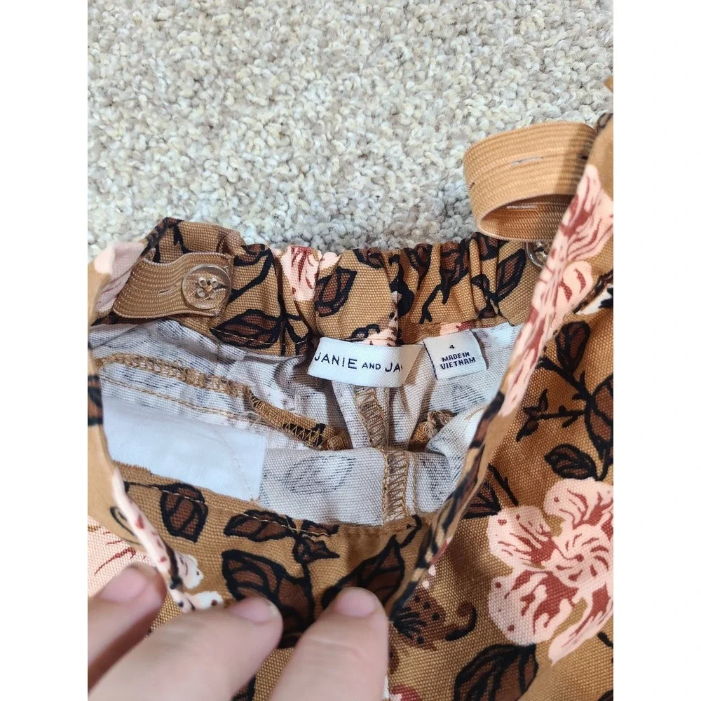 Janie and Jack Butterfly Floral Canvas Shorts Size 4